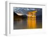 The Floating Miyajima Torii Gate of Itsukushima Shrine at Dusk-Stuart Black-Framed Photographic Print