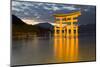 The Floating Miyajima Torii Gate of Itsukushima Shrine at Dusk-Stuart Black-Mounted Photographic Print