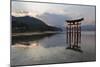 The Floating Miyajima Torii Gate of Itsukushima Shrine at Sunset-Stuart Black-Mounted Photographic Print