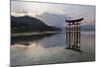 The Floating Miyajima Torii Gate of Itsukushima Shrine at Sunset-Stuart Black-Mounted Photographic Print