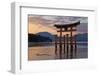 The Floating Miyajima Torii Gate of Itsukushima Shrine at Sunset-Stuart Black-Framed Premium Photographic Print