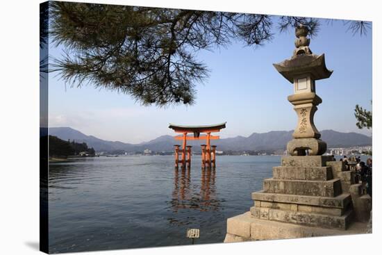The Floating Miyajima Torii Gate of Itsukushima Shrine, Miyajima Island, Western Honshu, Japan-Stuart Black-Stretched Canvas