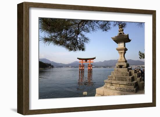 The Floating Miyajima Torii Gate of Itsukushima Shrine, Miyajima Island, Western Honshu, Japan-Stuart Black-Framed Photographic Print