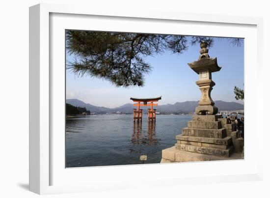 The Floating Miyajima Torii Gate of Itsukushima Shrine, Miyajima Island, Western Honshu, Japan-Stuart Black-Framed Photographic Print