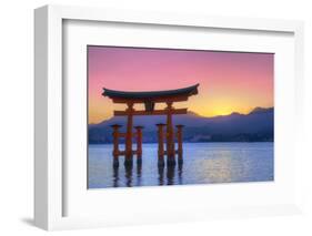 The Floating Otorii Gate at Miyajima, Japan.-SeanPavonePhoto-Framed Photographic Print