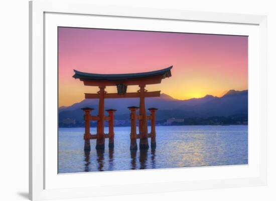 The Floating Otorii Gate at Miyajima, Japan.-SeanPavonePhoto-Framed Photographic Print