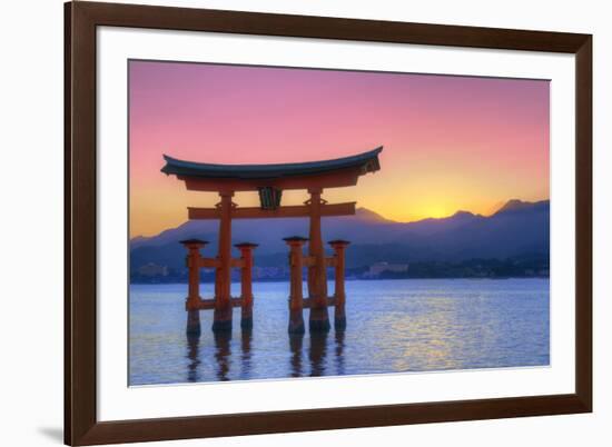 The Floating Otorii Gate at Miyajima, Japan.-SeanPavonePhoto-Framed Photographic Print