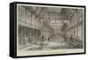 The Floating Swimming-Bath in the Thames at Charing-Cross-null-Framed Stretched Canvas