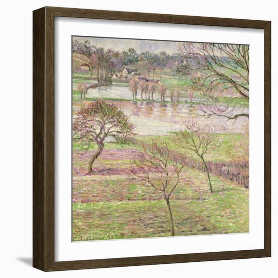 The Flood at Eragny, 1893-Camille Pissarro-Framed Giclee Print