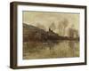 The Flood at Giverny, C.1886-Claude Monet-Framed Giclee Print