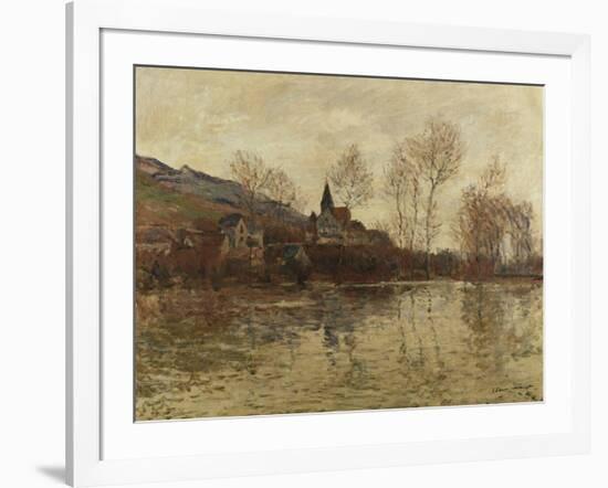 The Flood at Giverny, C.1886-Claude Monet-Framed Giclee Print