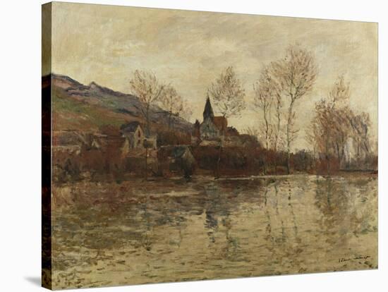 The Flood at Giverny, C.1886-Claude Monet-Stretched Canvas