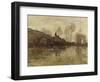 The Flood at Giverny, C.1886-Claude Monet-Framed Giclee Print