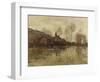 The Flood at Giverny, C.1886-Claude Monet-Framed Giclee Print