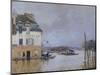 The Flood at Port-Marly, 1876-Alfred Sisley-Mounted Giclee Print