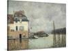 The Flood at Port-Marly-Alfred Sisley-Stretched Canvas