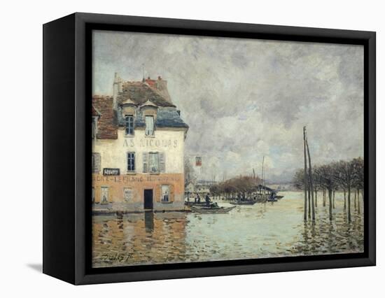 The Flood at Port-Marly-Alfred Sisley-Framed Stretched Canvas