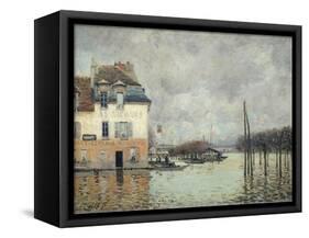 The Flood at Port-Marly-Alfred Sisley-Framed Stretched Canvas