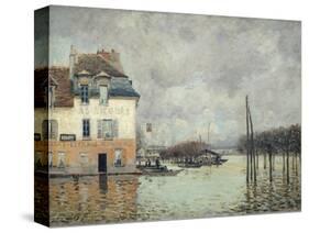 The Flood at Port-Marly-Alfred Sisley-Stretched Canvas