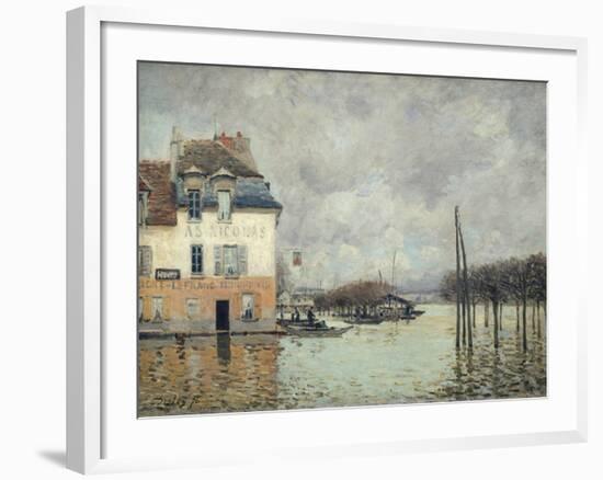 The Flood at Port-Marly-Alfred Sisley-Framed Giclee Print