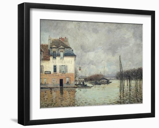 The Flood at Port-Marly-Alfred Sisley-Framed Giclee Print