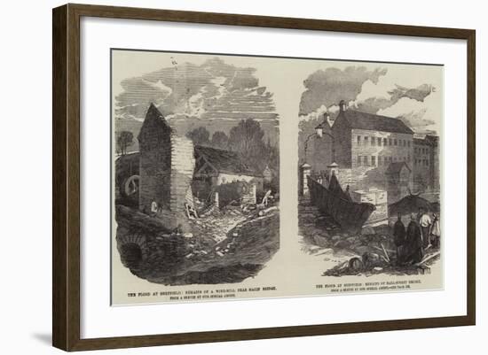 The Flood at Sheffield-null-Framed Giclee Print