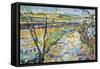 The Flooded Cherwell from Rousham I-Erin Townsend-Framed Stretched Canvas