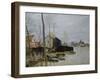 The Floods at Moret, Les Inondations a Moret, 1889-Eugène Boudin-Framed Giclee Print