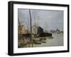 The Floods at Moret, Les Inondations a Moret, 1889-Eugène Boudin-Framed Giclee Print