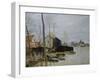 The Floods at Moret, Les Inondations a Moret, 1889-Eugène Boudin-Framed Giclee Print