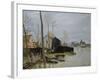 The Floods at Moret, Les Inondations a Moret, 1889-Eugène Boudin-Framed Giclee Print