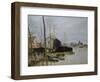 The Floods at Moret, Les Inondations a Moret, 1889-Eugène Boudin-Framed Giclee Print