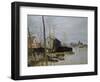 The Floods at Moret, Les Inondations a Moret, 1889-Eugène Boudin-Framed Giclee Print