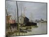 The Floods at Moret, Les Inondations a Moret, 1889-Eugène Boudin-Mounted Giclee Print