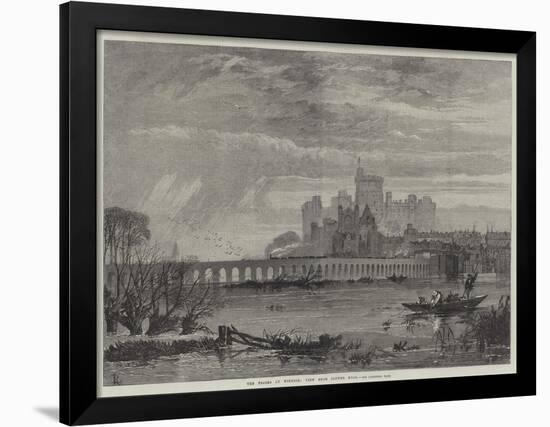 The Floods at Windsor, View from Clewer Road-null-Framed Giclee Print