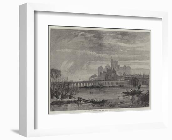 The Floods at Windsor, View from Clewer Road-null-Framed Giclee Print