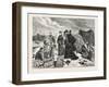 The Floods in and around Paris : Madame Maahon Visiting and Distributing Relief to the Sufferers. 1-null-Framed Giclee Print