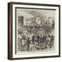 The Floods in France, Marshal Macmahon Visiting the Faubourg St Cyprien, Toulouse-null-Framed Giclee Print