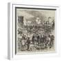 The Floods in France, Marshal Macmahon Visiting the Faubourg St Cyprien, Toulouse-null-Framed Giclee Print