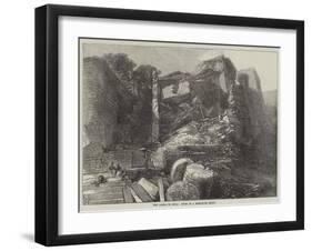 The Floods in India, Ruins of a Mirzapore Ghaut-null-Framed Giclee Print