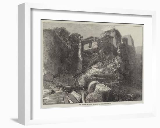 The Floods in India, Ruins of a Mirzapore Ghaut-null-Framed Giclee Print