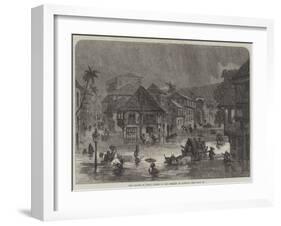 The Floods in India, Scene in the Streets of Bombay-null-Framed Giclee Print