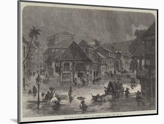 The Floods in India, Scene in the Streets of Bombay-null-Mounted Giclee Print