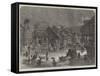 The Floods in India, Scene in the Streets of Bombay-null-Framed Stretched Canvas