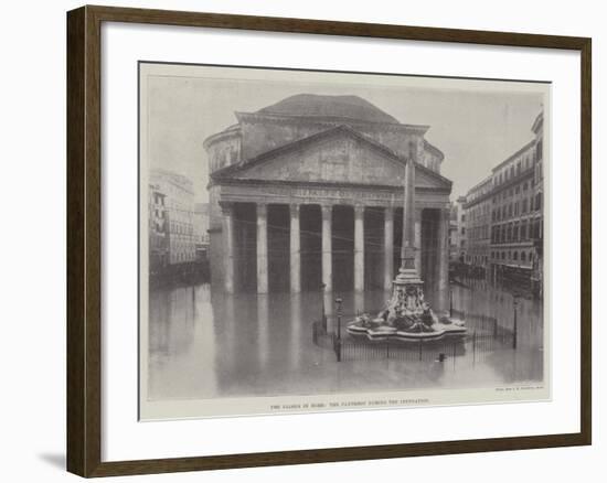 The Floods in Rome, the Pantheon During the Inundation-null-Framed Giclee Print