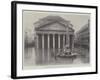 The Floods in Rome, the Pantheon During the Inundation-null-Framed Giclee Print