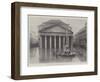 The Floods in Rome, the Pantheon During the Inundation-null-Framed Premium Giclee Print