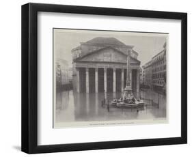 The Floods in Rome, the Pantheon During the Inundation-null-Framed Premium Giclee Print