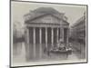 The Floods in Rome, the Pantheon During the Inundation-null-Mounted Premium Giclee Print