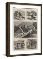The Floods in South Wales-null-Framed Giclee Print